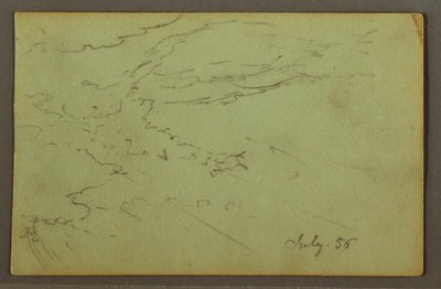 Dibujo, Cielo nublado, julio de 1856 de Frederic Edwin Church