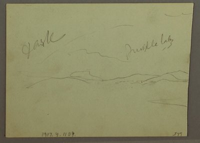 Dibujo, Cielo nublado, ladera, 1870 de Frederic Edwin Church