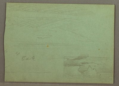 Dibujo, Cielo nublado sobre una cresta, agosto de 1871 de Frederic Edwin Church