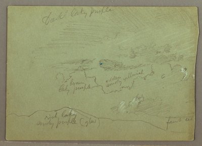 Dibujo, Cielo nublado sobre cresta, posiblemente 1871 de Frederic Edwin Church