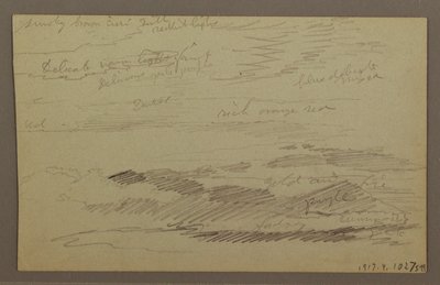 Dibujo, Cielo nublado, posiblemente 1860s de Frederic Edwin Church