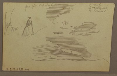 Dibujo, Cielo nublado, posiblemente 1860s de Frederic Edwin Church