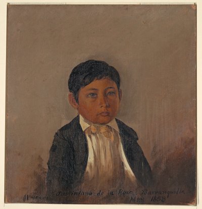 Dibujo, Colombia, Barranquilla, retrato de niño, mayo de 1853 de Frederic Edwin Church
