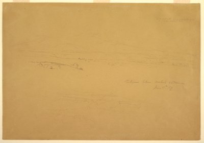 Dibujo, Cotopaxi entre Machachi y Talunga, 19 de junio de 1857 de Frederic Edwin Church