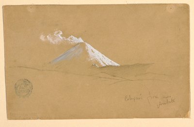Dibujo, Cotopaxi desde cerca de Ambato, Ecuador, 1853 de Frederic Edwin Church