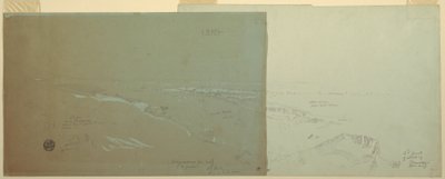Dibujo, Damasco, Siria, vista desde el noroeste, 2ª parte, abril o mayo de 1868 de Frederic Edwin Church