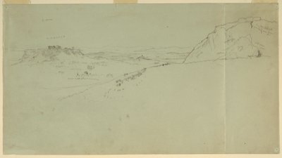 Dibujo, Vista lejana del lado norte de la Acrópolis, 1869 de Frederic Edwin Church