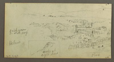 Dibujo, Casa abovedada, Casa con escalera, febrero posiblemente 1868 de Frederic Edwin Church