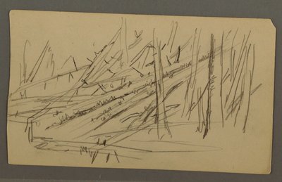 Dibujo, Árboles caídos, posiblemente 1877 de Frederic Edwin Church