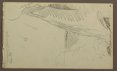 Dibujo, Cataratas a la luz de la luna, 1858 de Frederic Edwin Church