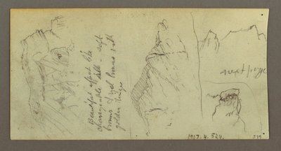Dibujo, Figura montando camello, Camello sentado, posiblemente 1868 de Frederic Edwin Church