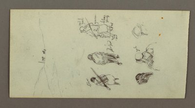 Dibujo, Estudios de figuras, Ridge, posiblemente 1868 de Frederic Edwin Church