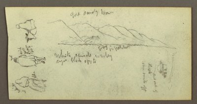 Dibujo, Estudio de figura, Cordillera, posiblemente 1868 de Frederic Edwin Church