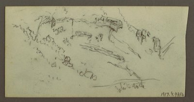 Dibujo, Estudio de figura, Cordillera, posiblemente 1868 de Frederic Edwin Church