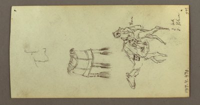 Dibujo, Figura y estudios sobre camellos, 22 de febrero de 1868 de Frederic Edwin Church