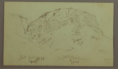 Dibujo, Flat Rocky hill, 4 de mayo de 1868 de Frederic Edwin Church