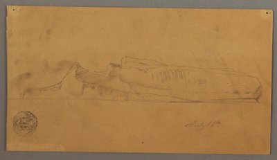 Dibujo, Iceberg flotante, 16 de julio de 1859 de Frederic Edwin Church