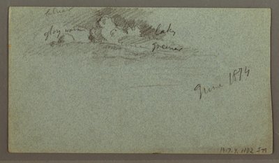 Dibujo, Iceberg flotante, posiblemente junio de 1874 de Frederic Edwin Church