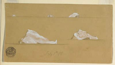 Dibujo, Icebergs flotantes, 5 de julio de 1859 de Frederic Edwin Church