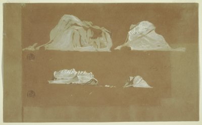 Dibujo, Icebergs flotantes, 5 de julio de 1859 de Frederic Edwin Church