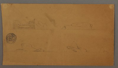 Dibujo, Icebergs flotantes, posiblemente 1859 de Frederic Edwin Church