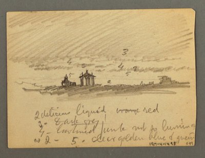 Dibujo, Fortificación de Clifftops, Sion, Valle del Ródano, posiblemente 1868 de Frederic Edwin Church