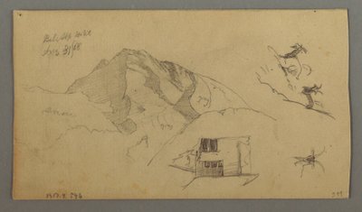 Dibujo, Glacier, 21 de agosto de 1868 de Frederic Edwin Church
