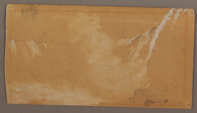 Dibujo, Gran parte de las cataratas Horseshoe, vistas desde el lado canadiense del río Niágara, posiblemente 1858 de Frederic Edwin Church