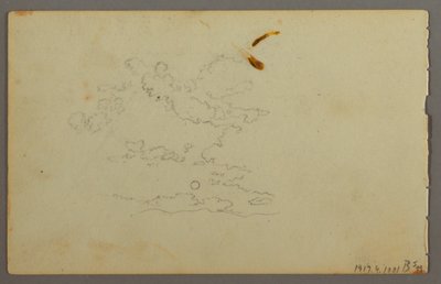 Dibujo, Hill Range, posiblemente 1844 de Frederic Edwin Church