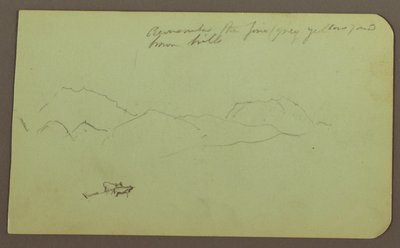 Dibujo, Colinas, Ganado; Verso: Paisaje, 1883 de Frederic Edwin Church