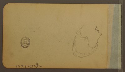 Dibujo, Hills; Verso: Cabeza, 1889 de Frederic Edwin Church