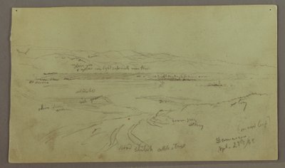 Dibujo, Colinas y Llanuras, 29 de abril de 1868 de Frederic Edwin Church