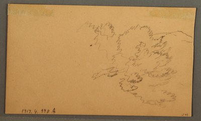 Dibujo, Colinas y valle, octubre de 1873 de Frederic Edwin Church