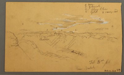Dibujo, Hillside, febrero de 1869  de Frederic Edwin Church