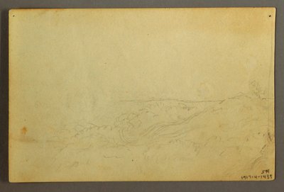 Dibujo, Casa en el bosque junto a un arroyo, abril de 1845 de Frederic Edwin Church