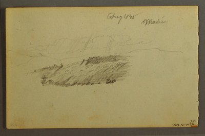 Dibujo, Casa, velero, planta, septiembre de 1844 de Frederic Edwin Church