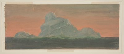 Dibujo, Iceberg contra el cielo del atardecer, junio de 1859 de Frederic Edwin Church