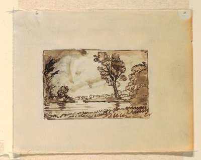 Dibujo, Paisaje imaginario con, ca. 1870-73 de Frederic Edwin Church