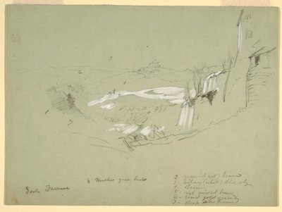 Dibujo, Isola Farnese en la Campagna romana, Italia, mayo de 1869 de Frederic Edwin Church