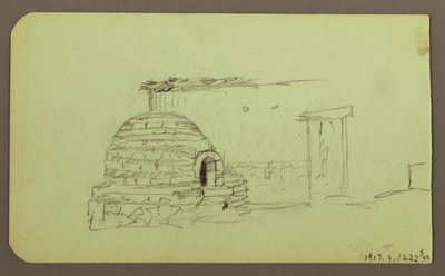 Dibujo, Picos Itaccihuatl; Verso: Horno de pan, 1883 de Frederic Edwin Church