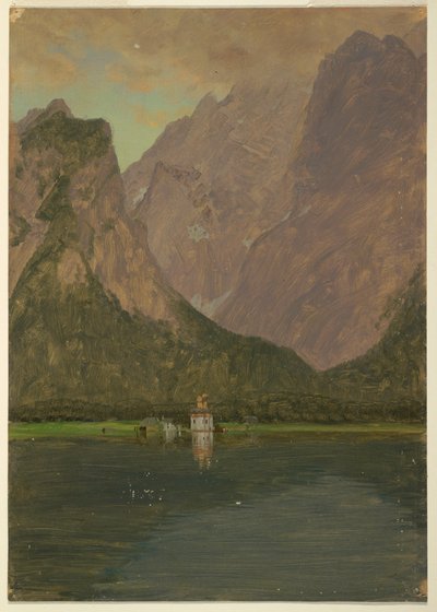 Dibujo, Koenigsee, cerca de Berchtesgaden, Baviera, 1868 de Frederic Edwin Church