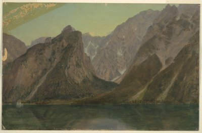 Dibujo, Koenigseee, cerca de Berchtesgadan, Baviera, 1868 de Frederic Edwin Church