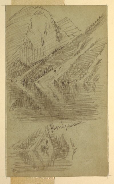 Dibujo, Königssee, Berchtesgaden, Baviera, junio o julio de 1868 de Frederic Edwin Church