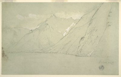 Dibujo, Königssee desde el Falkenstein, julio de 1868 de Frederic Edwin Church