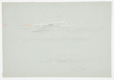 Dibujo, Lago Millinoket y Monte Katahdin, 1878 de Frederic Edwin Church