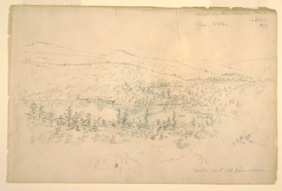 Dibujo, Lagos cerca de la casa de la montaña, septiembre de 1844 de Frederic Edwin Church
