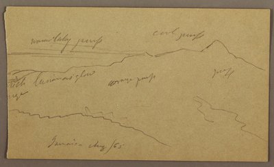 Dibujo, Paisaje, agosto de 1865 de Frederic Edwin Church