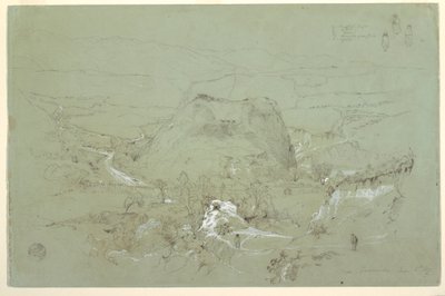 Dibujo, Paisaje cerca de Guaranda, Ecuador, 5 de junio de 1857 de Frederic Edwin Church