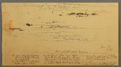 Dibujo, Paisaje, Valle del Hudson, Nueva York, 30 de junio de 1866 de Frederic Edwin Church
