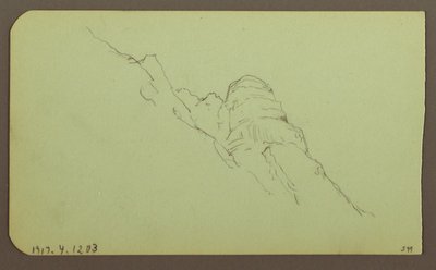 Dibujo, Paisaje; Verso: Ladera de montaña, 1883 de Frederic Edwin Church